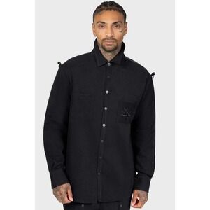 Killstar burning light long sleeve mens shirt in black XXL
